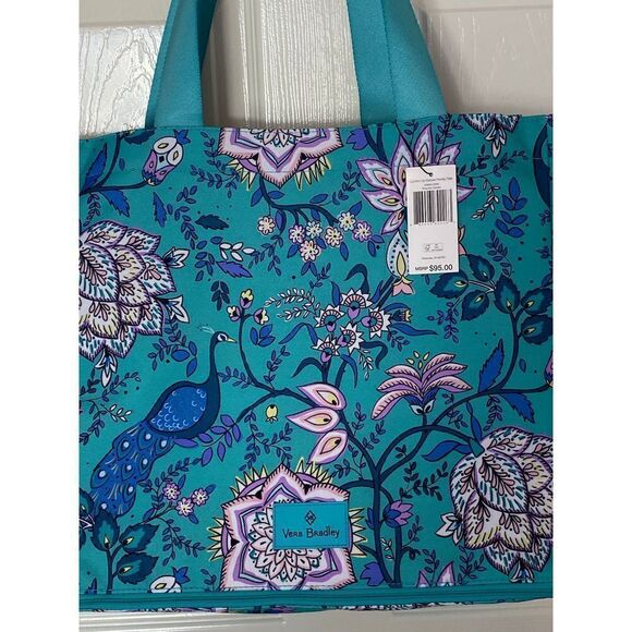 Vera Bradley Lighten Up Deluxe Family Tote - Peacock Garden - Picture 2 of 7